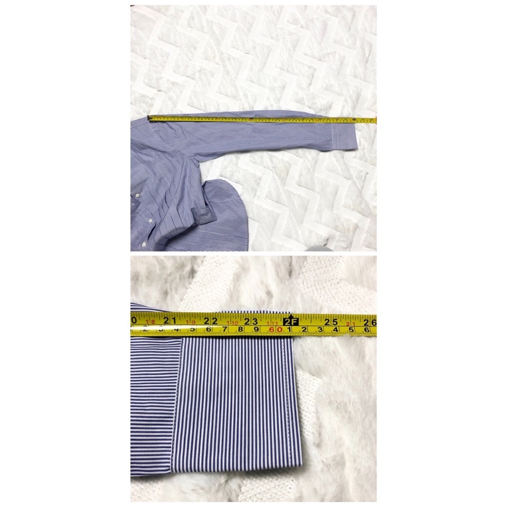 Jcrew Thomas Mason Pleated Button Front Shirt Sz 2 - Picture 8 of 8